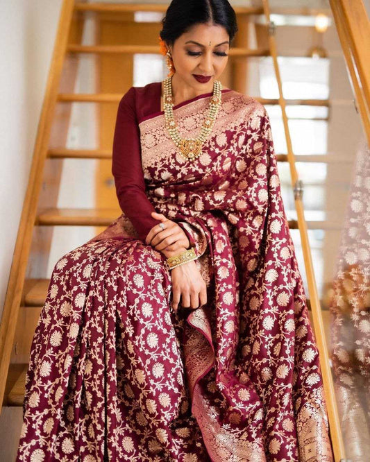 Lichi Silk Banarasi Saree