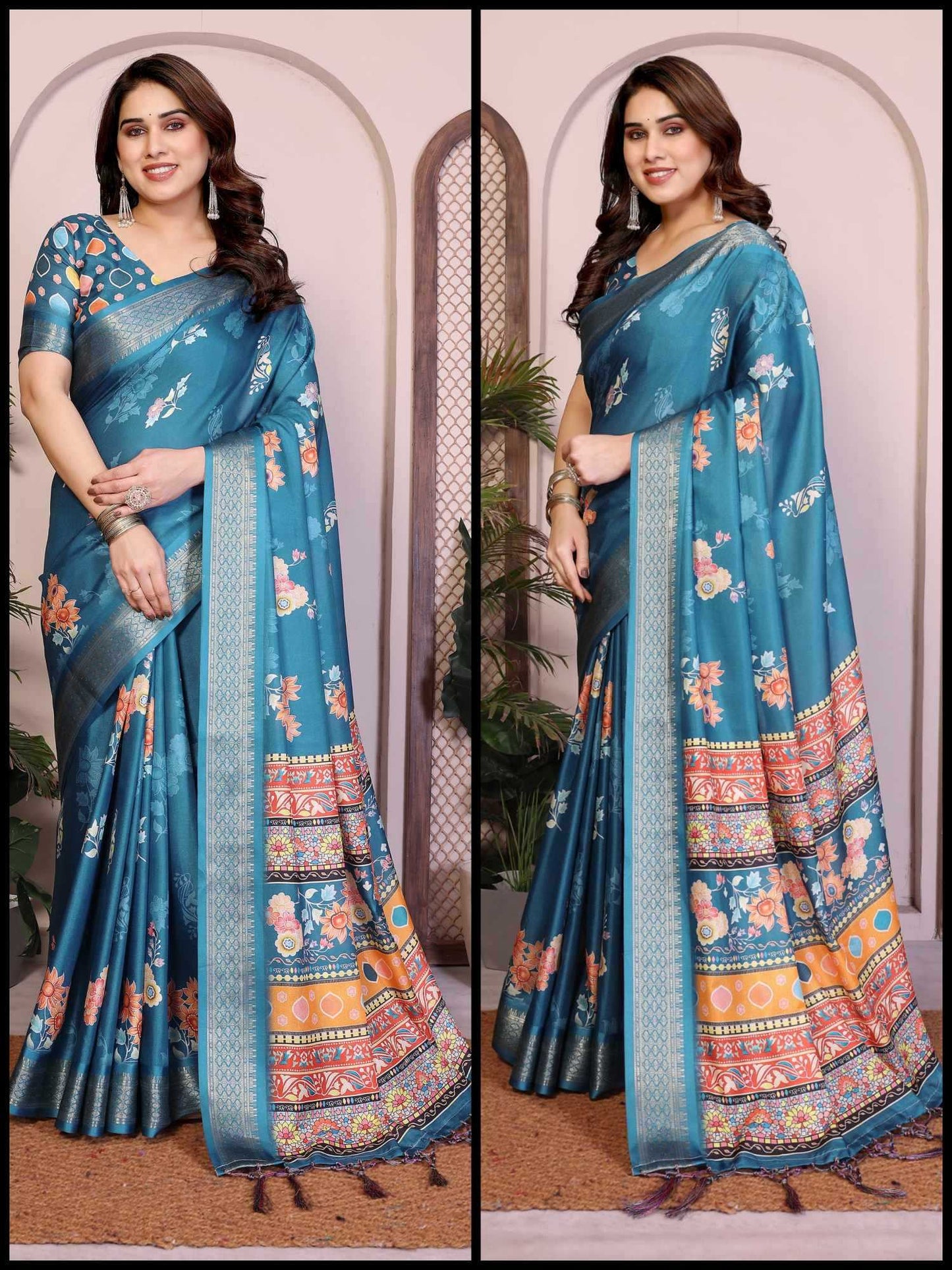 Soft Cotton Silk Printed Saree