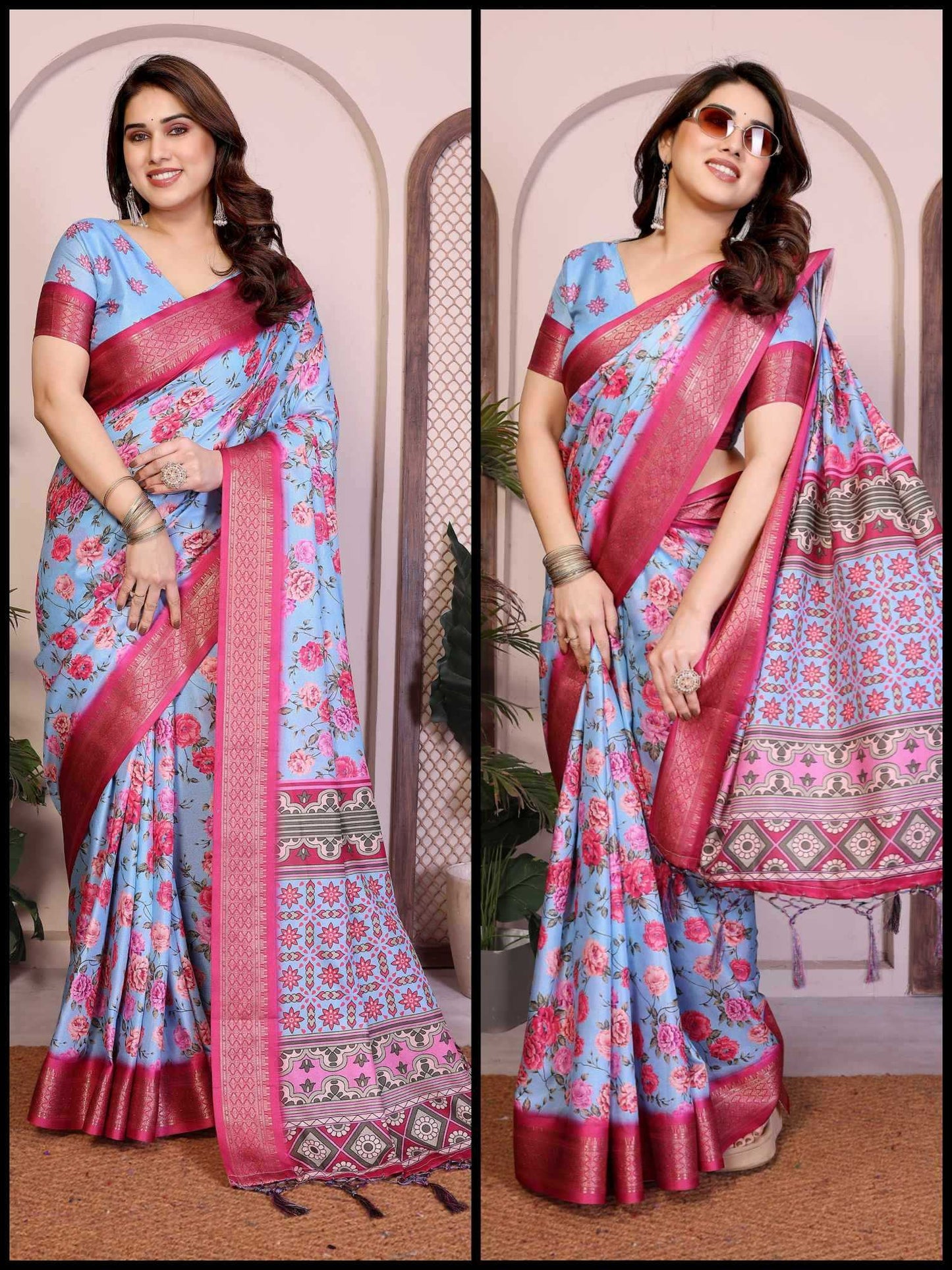 Soft Cotton Silk Printed Saree