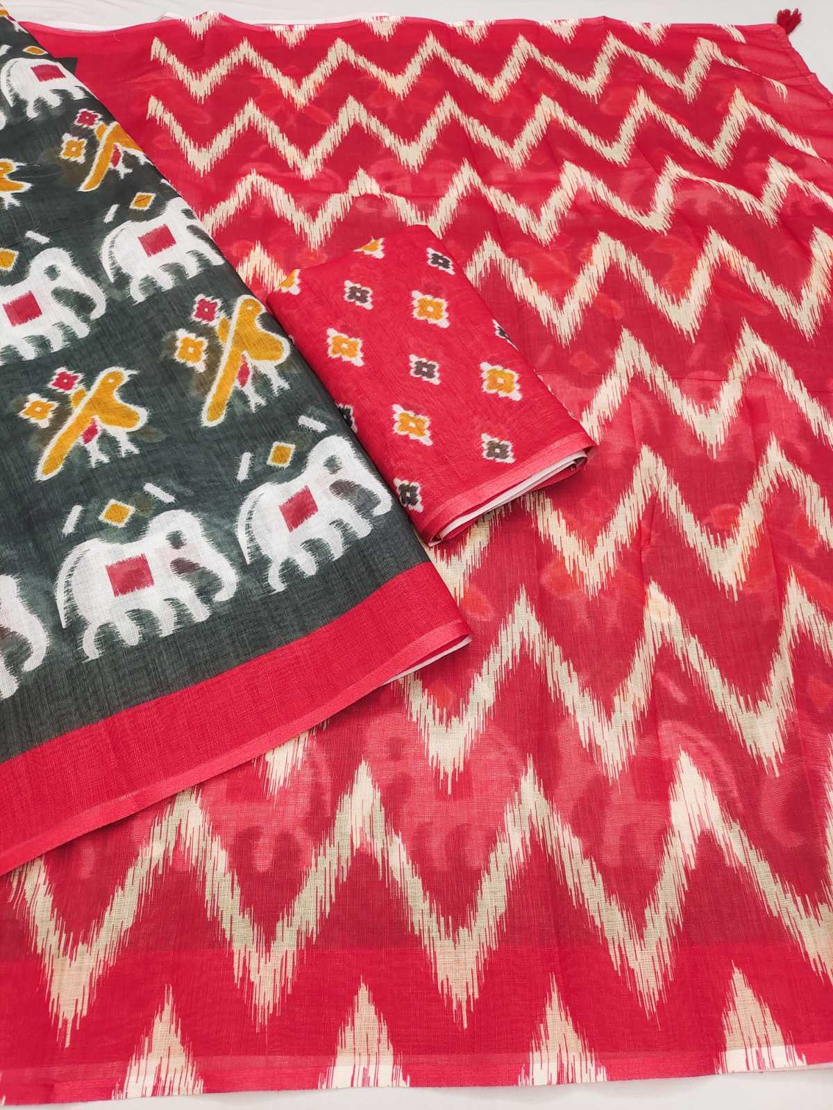 Mix Cotton Designer Saree