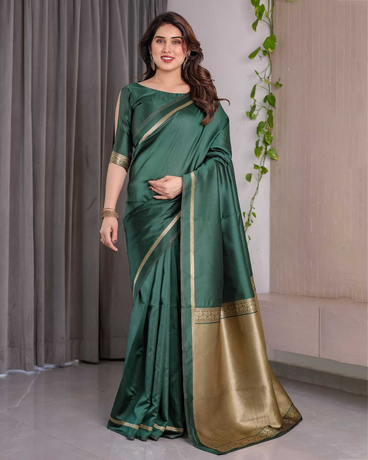 Banarasi Soft Silk Designer Saree in Maroon