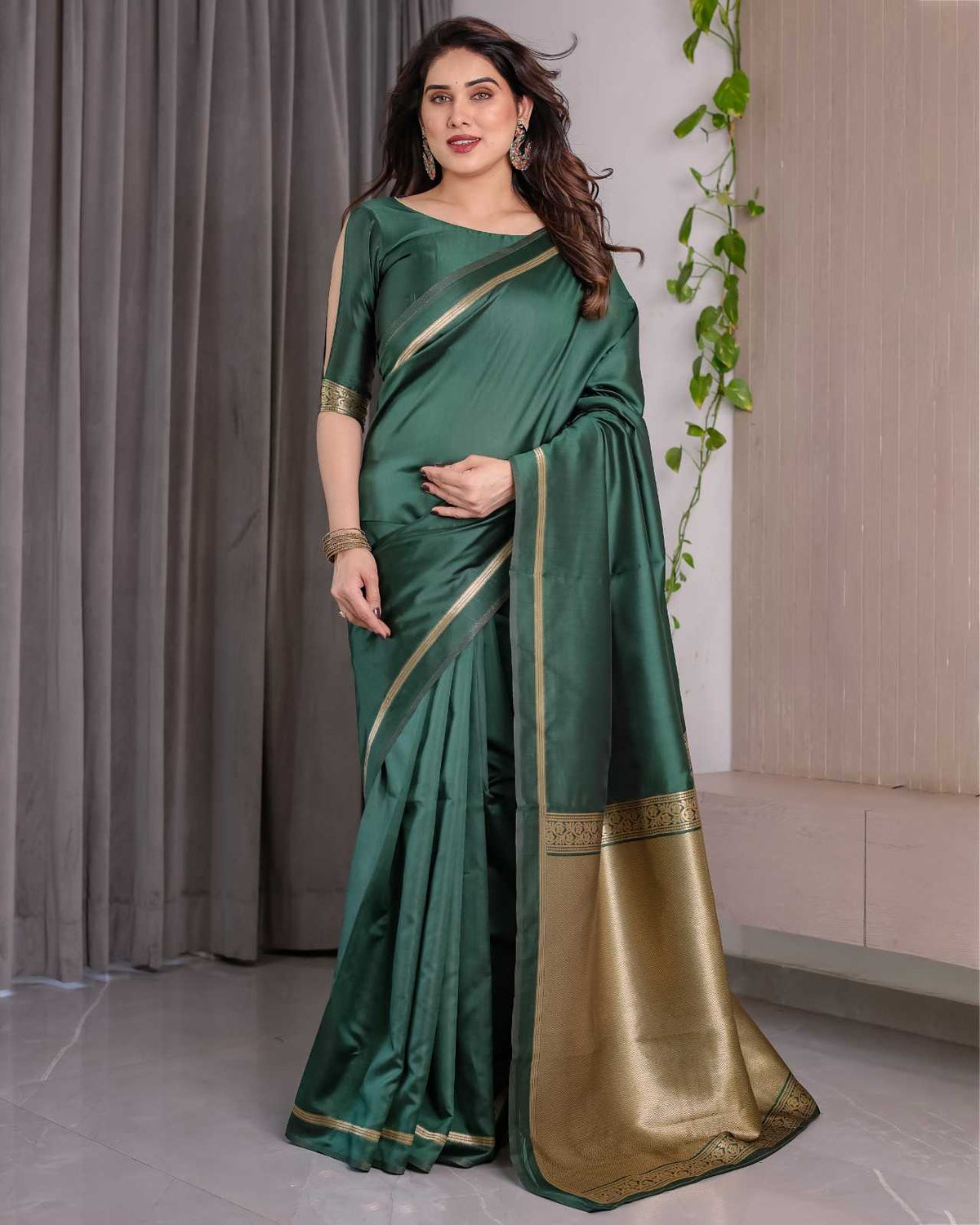 Banarasi Soft Silk Designer Saree in Maroon