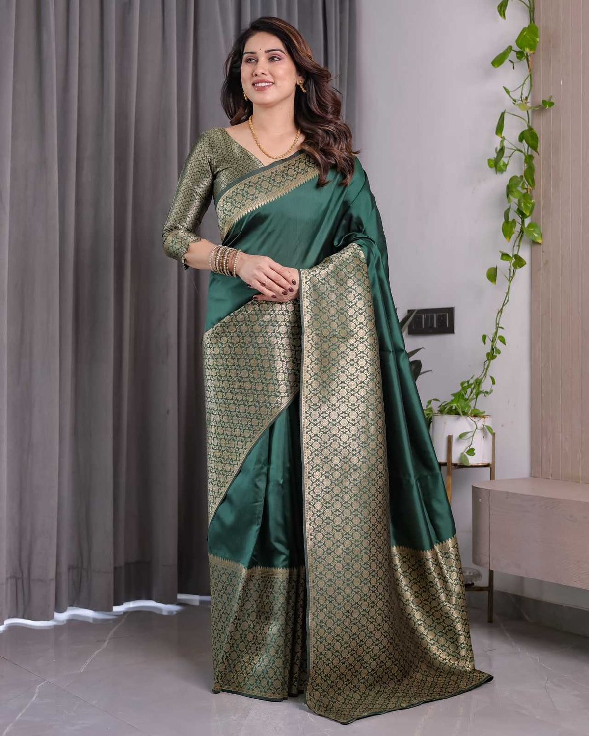 Banarasi Soft Silk Designer Saree in Maroon