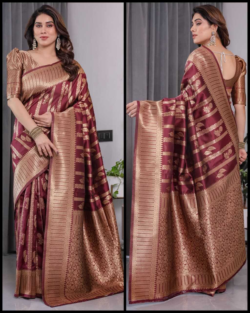 Banarasi Soft Silk Zari Border Saree