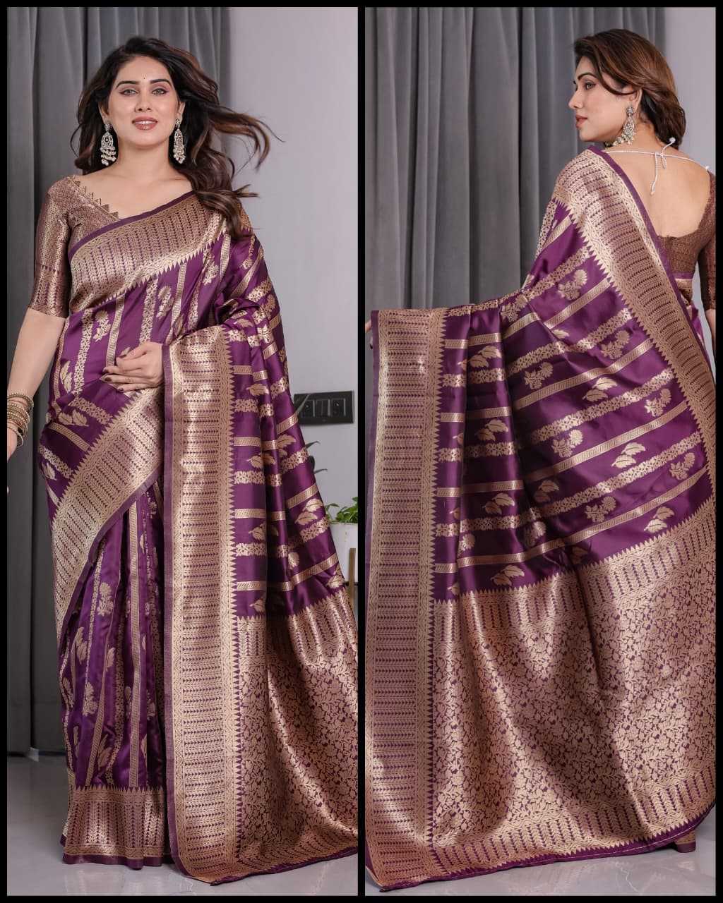 Banarasi Soft Silk Zari Border Saree
