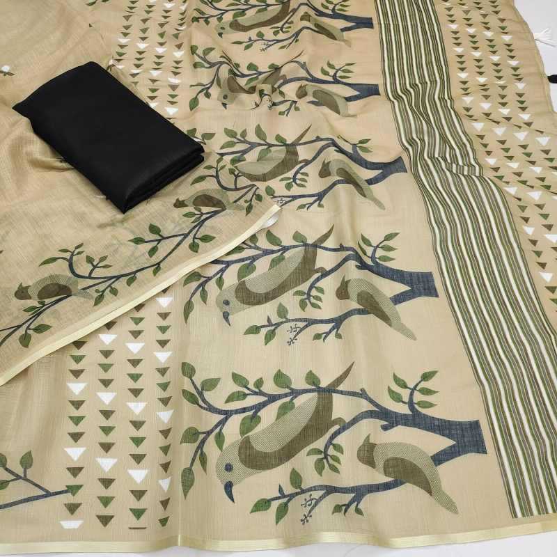 Soft Cotton Designer Saree JT-142202