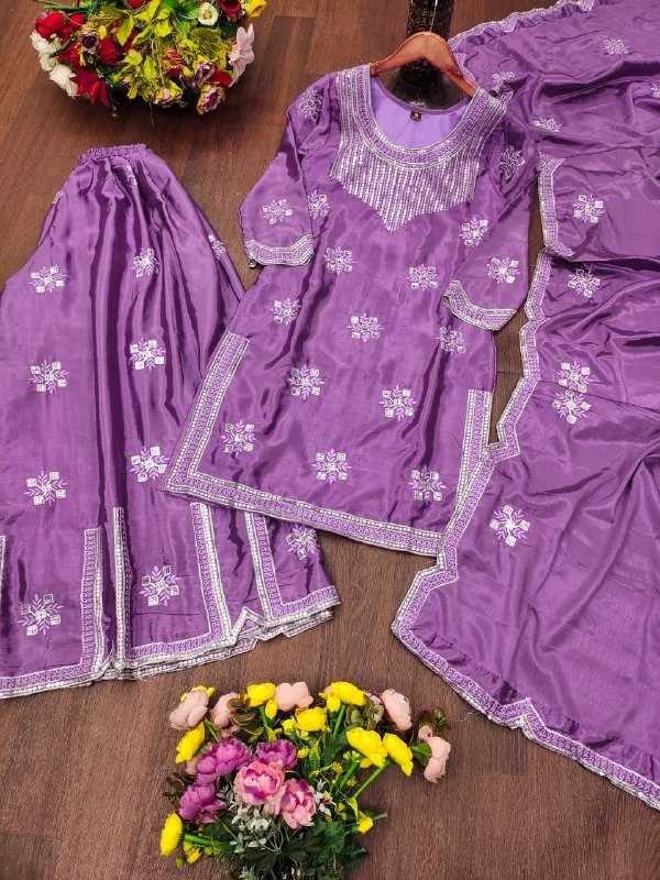 Chinon Sharara Salwar Suit 142