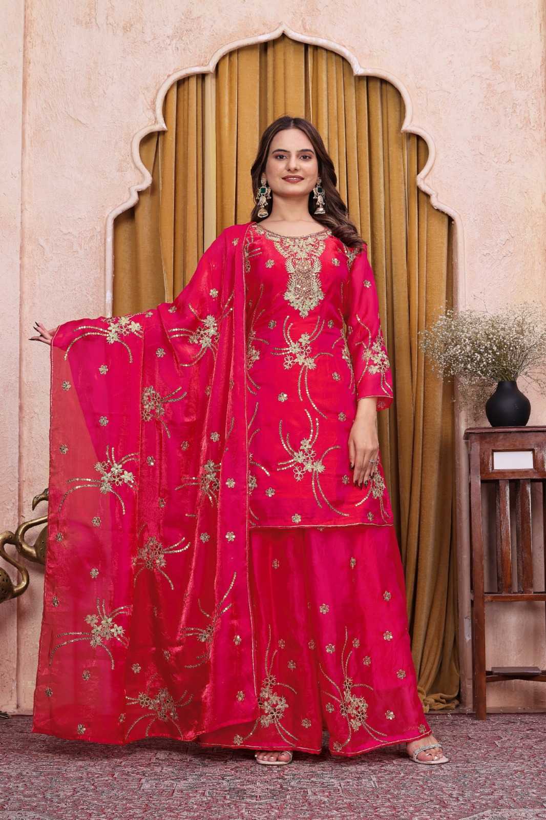 Silk Sharara Salwar Suit