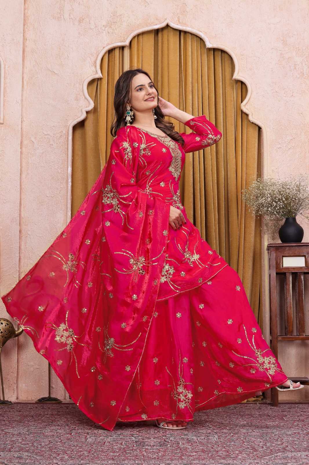 Silk Sharara Salwar Suit