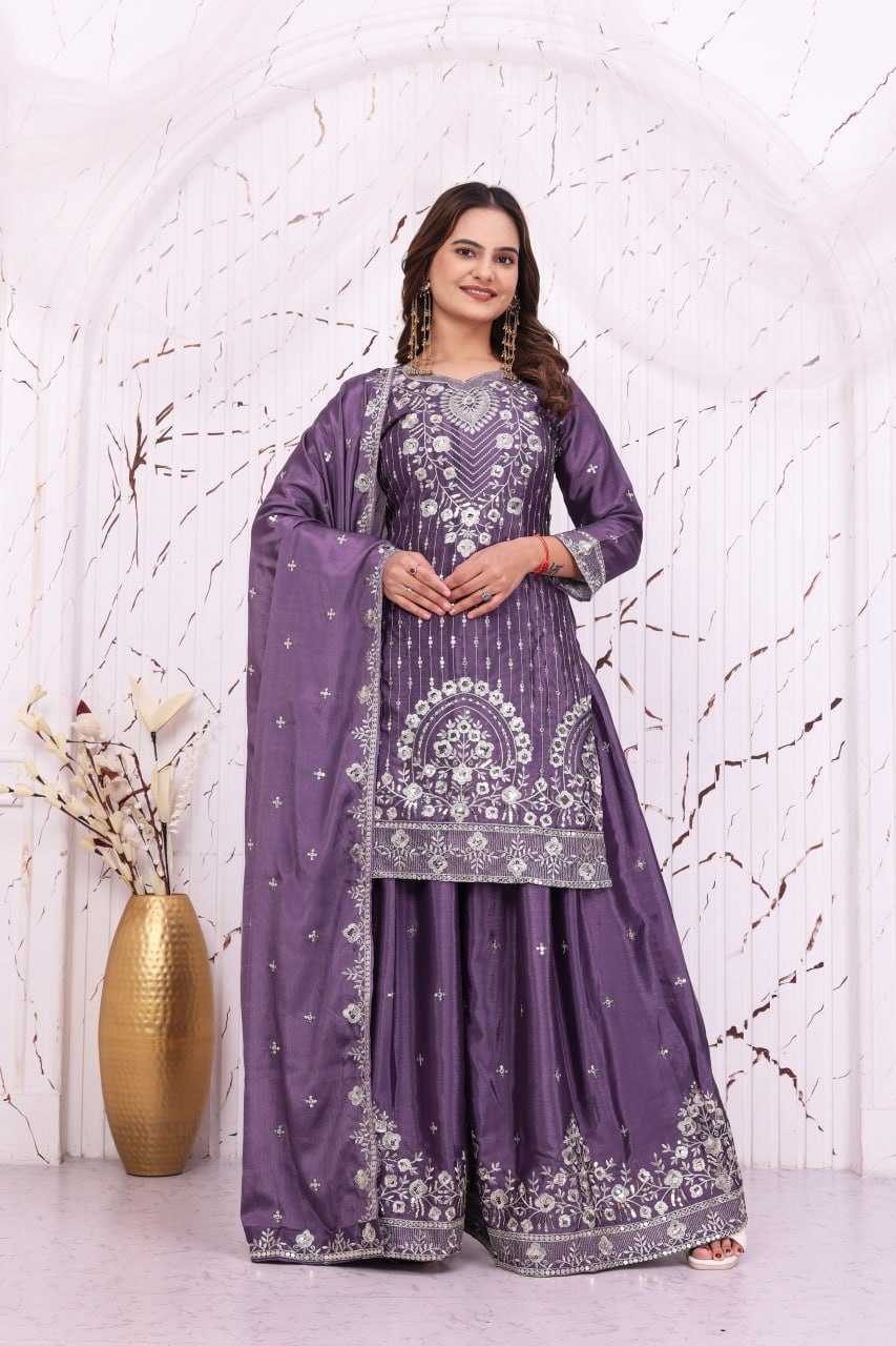 Chinon Sharara Salwar Suit 148