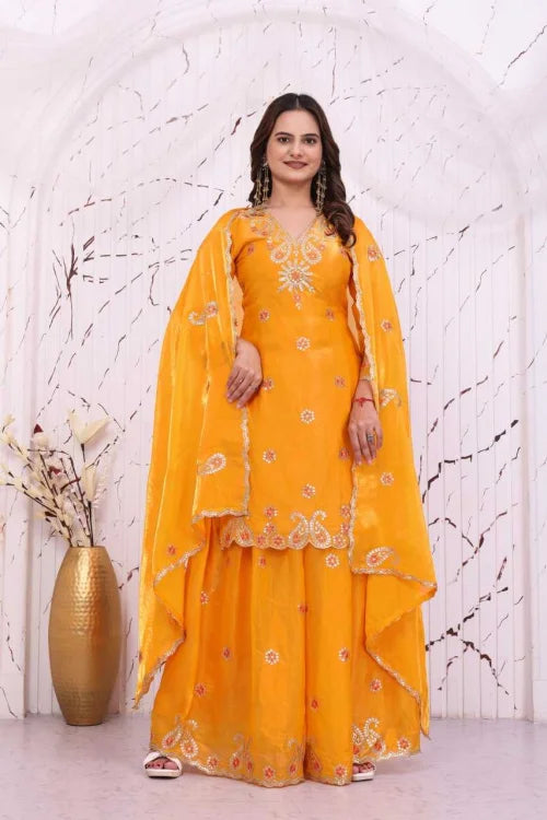 Silk Sharara Salwar Suit 149