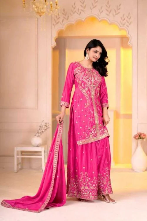 Chinon Sharara Salwar Suit 152
