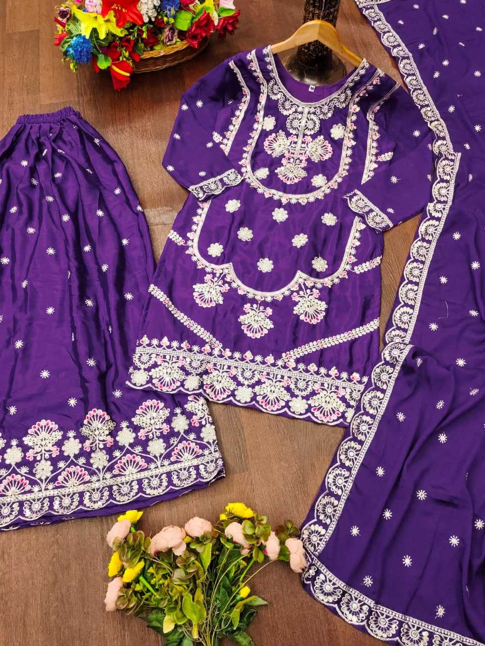 Chinon Sharara Salwar Suit 155