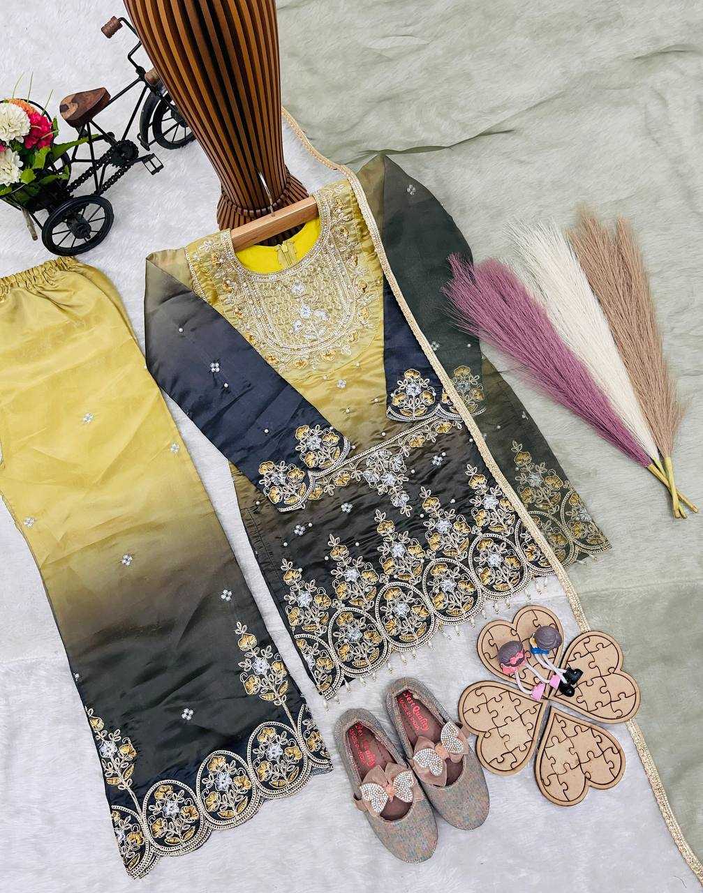Heavy Silk Embroidered Frock