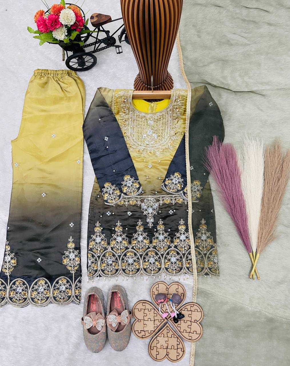 Heavy Silk Embroidered Frock