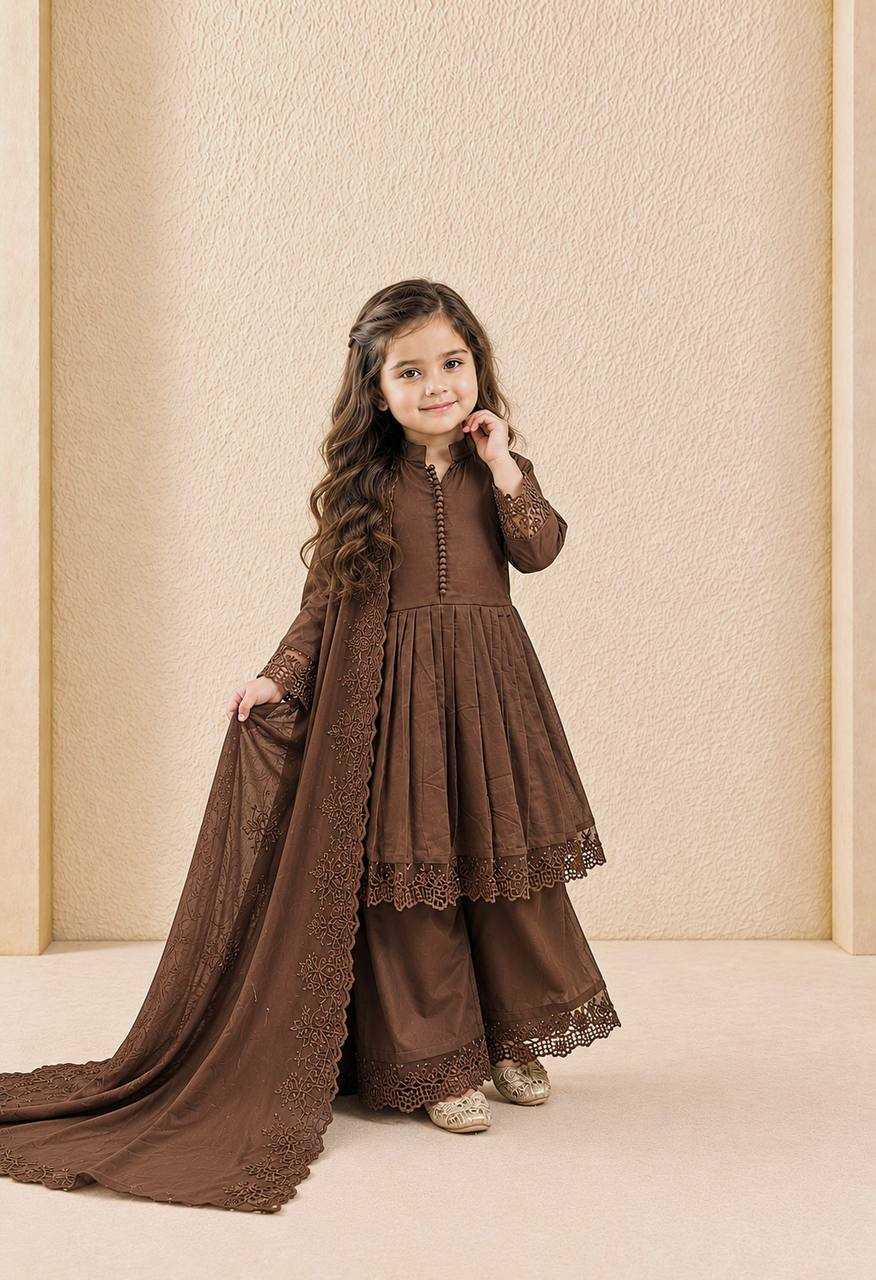 Heavy Roman Silk Kids Gown