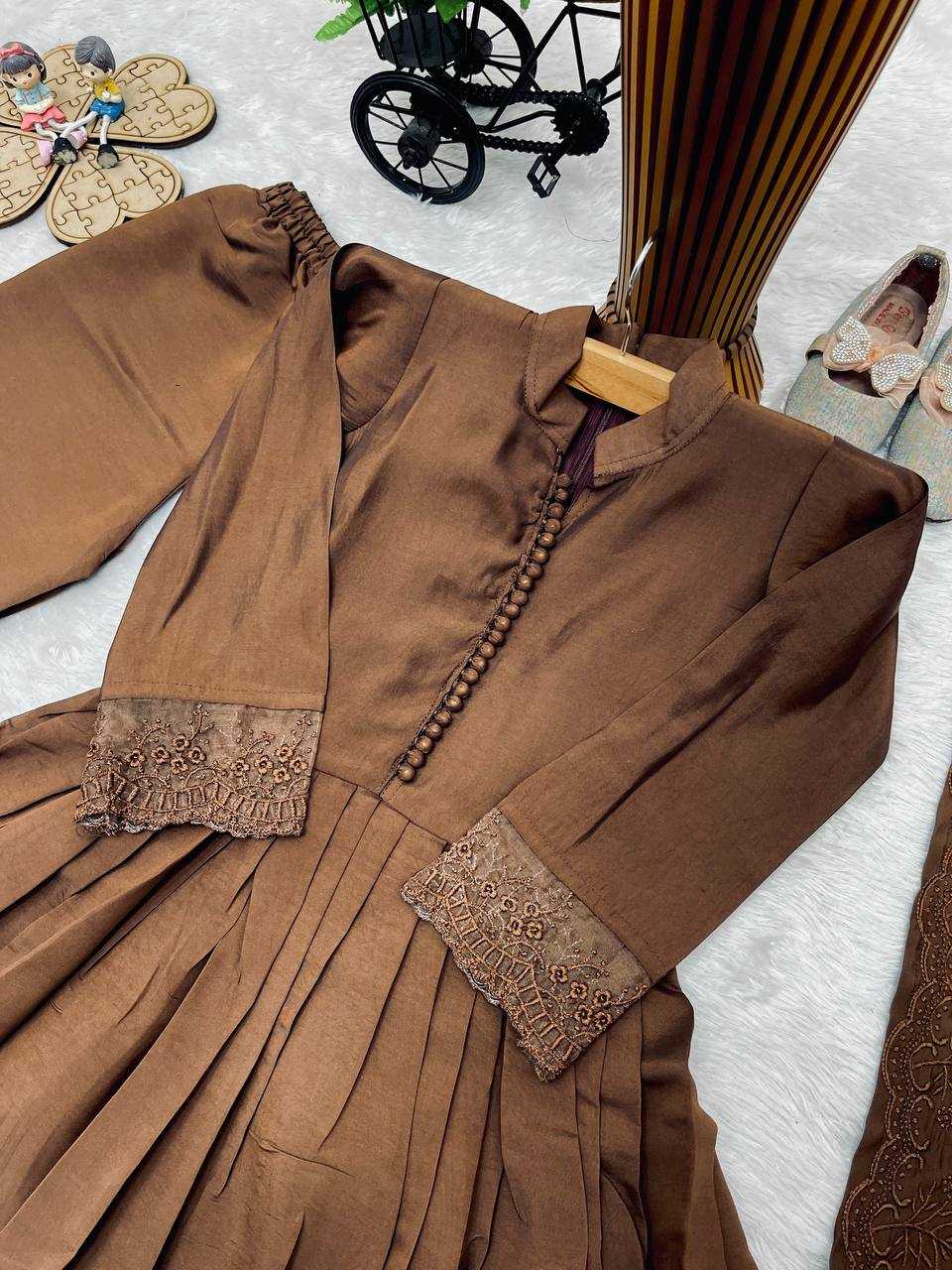 Heavy Roman Silk Kids Gown