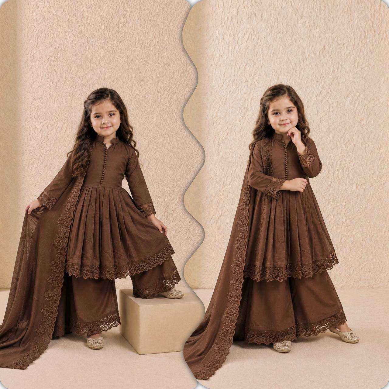 Heavy Roman Silk Kids Gown