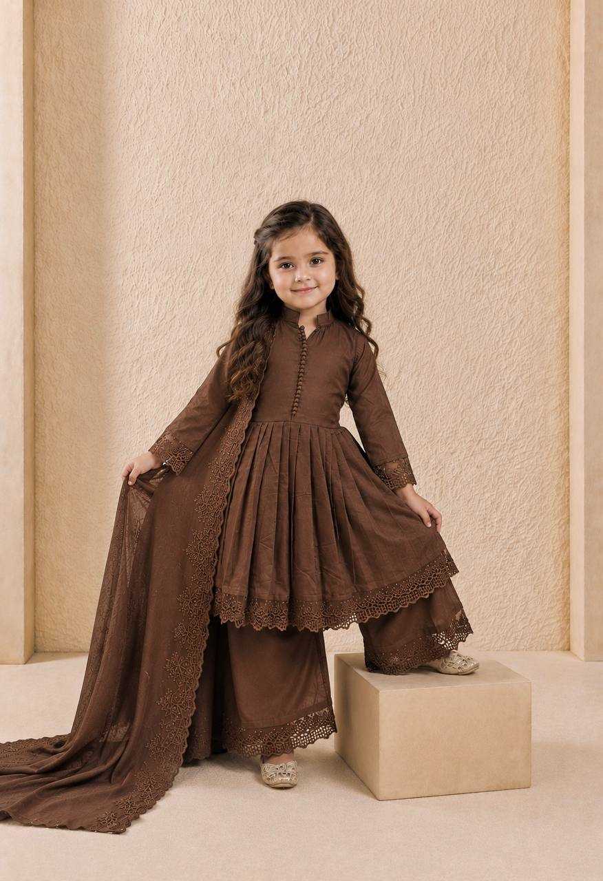Heavy Roman Silk Kids Gown
