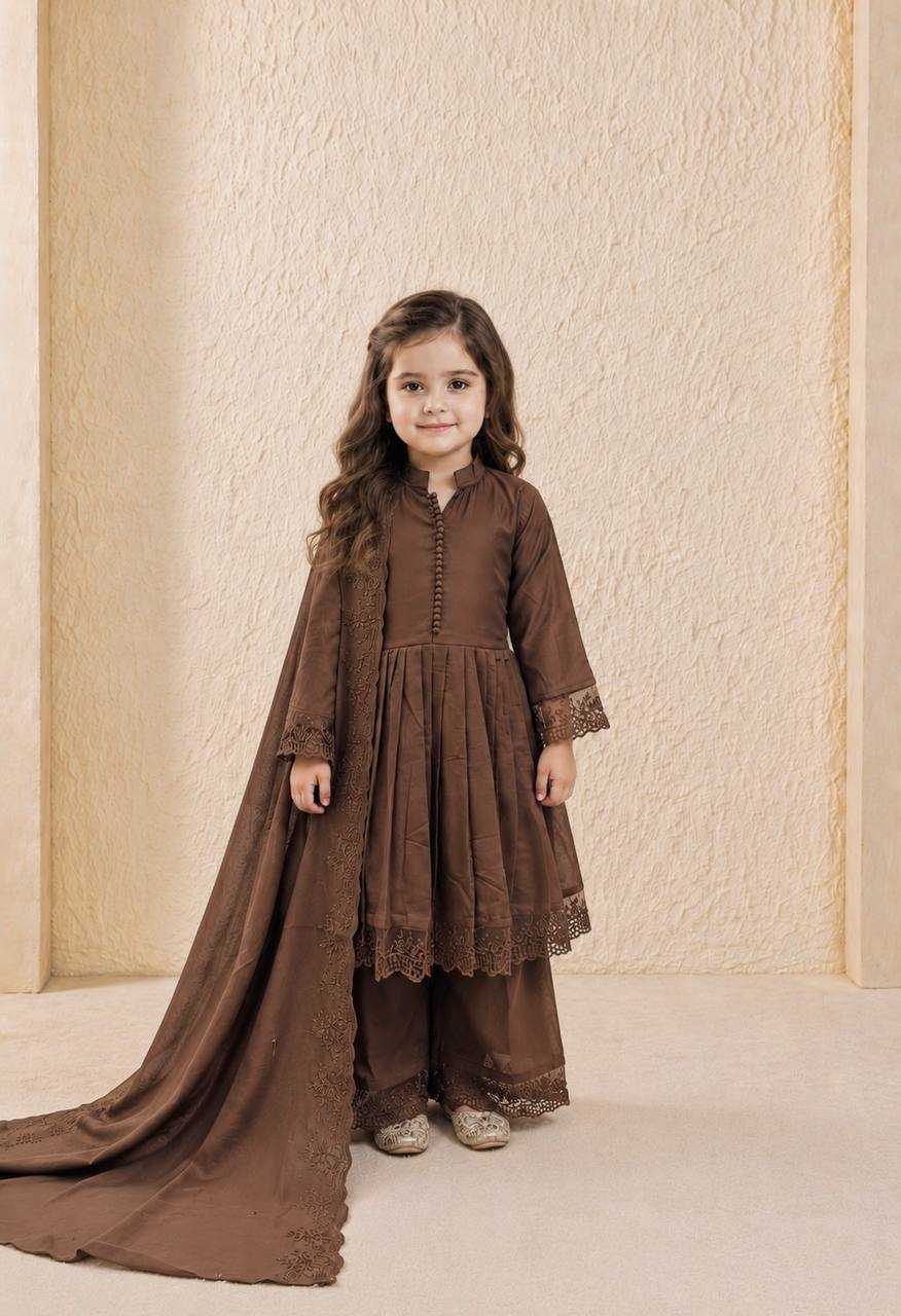 Heavy Roman Silk Kids Gown