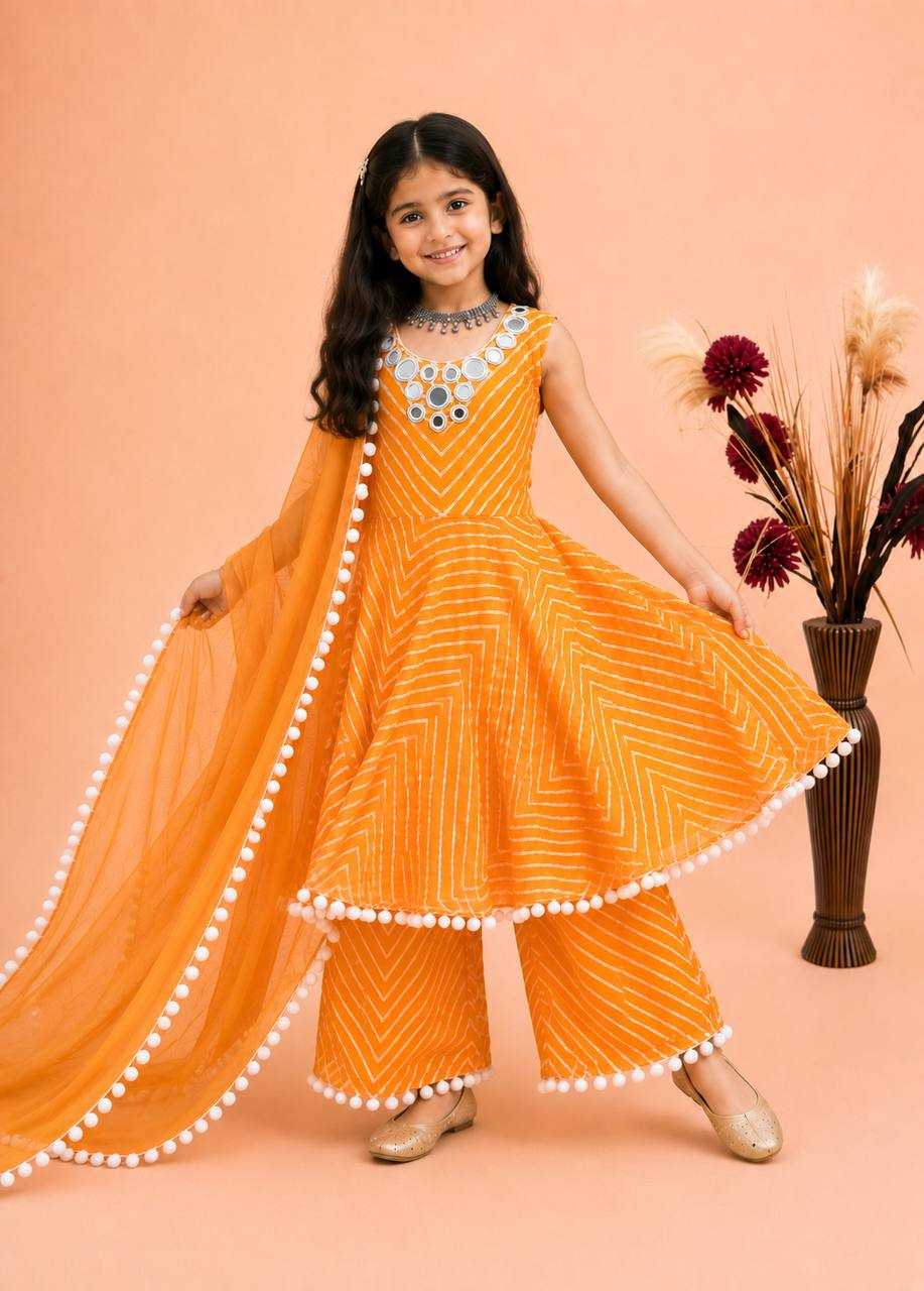 Faux Georgette Kids Gown