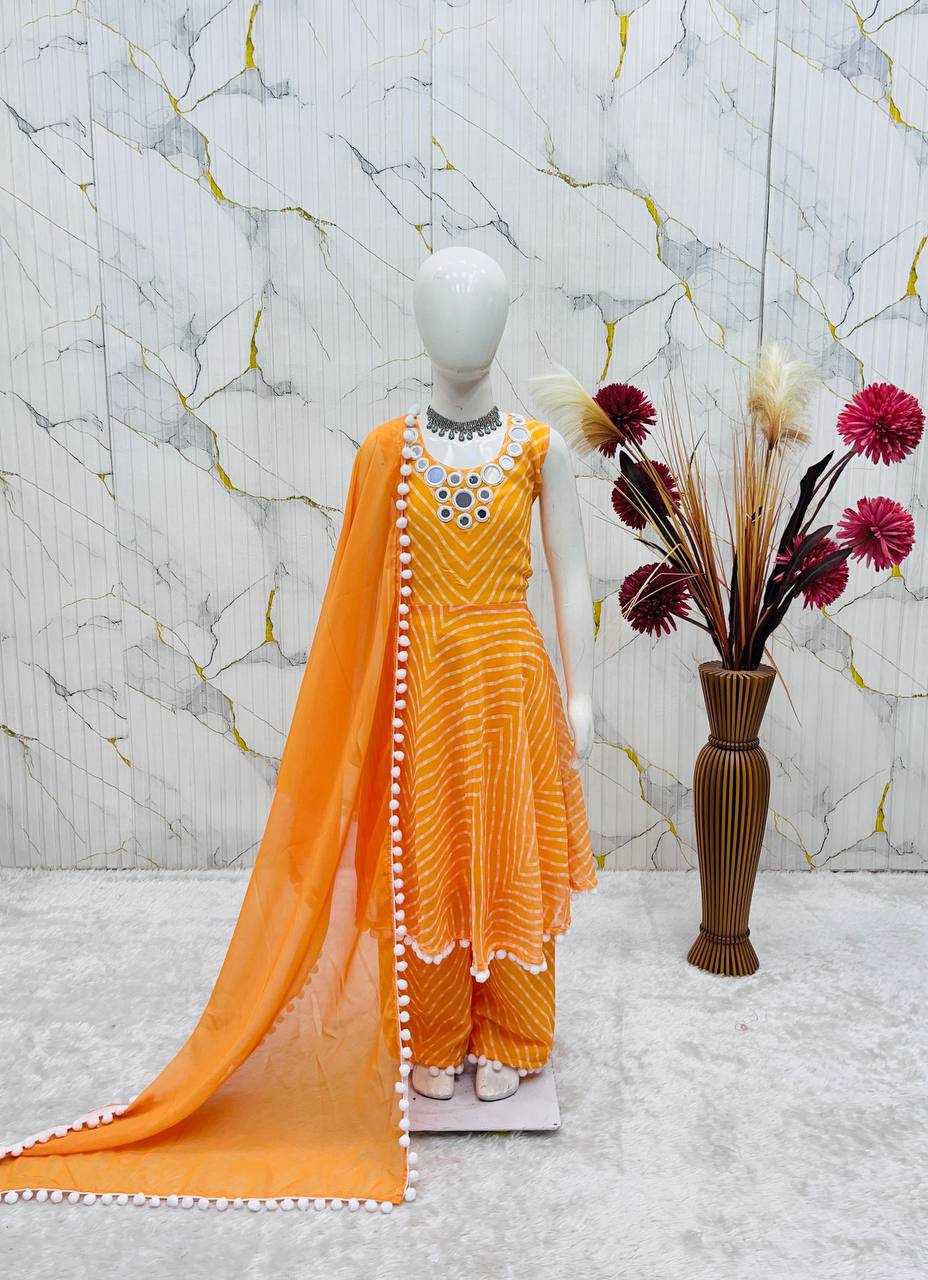 Faux Georgette Kids Gown