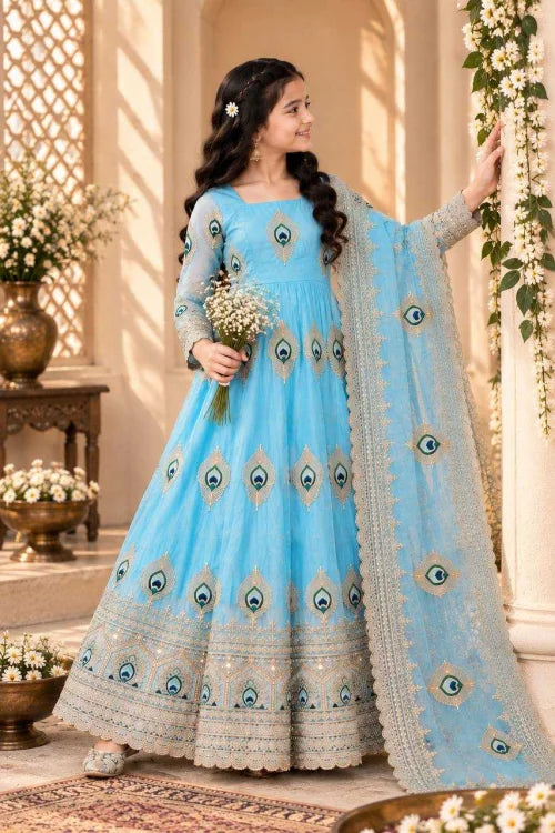 Heavy Silk Kids Gown