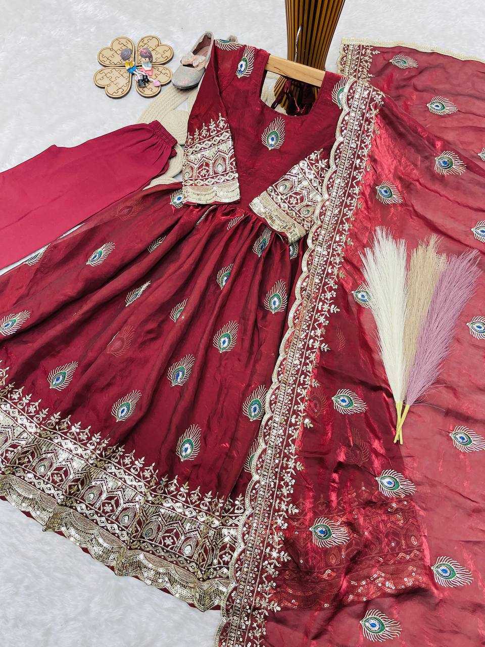 Heavy Silk Kids Gown