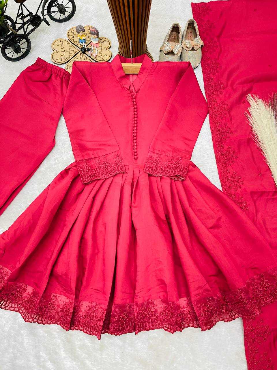 Heavy Roman Silk Kids Gown