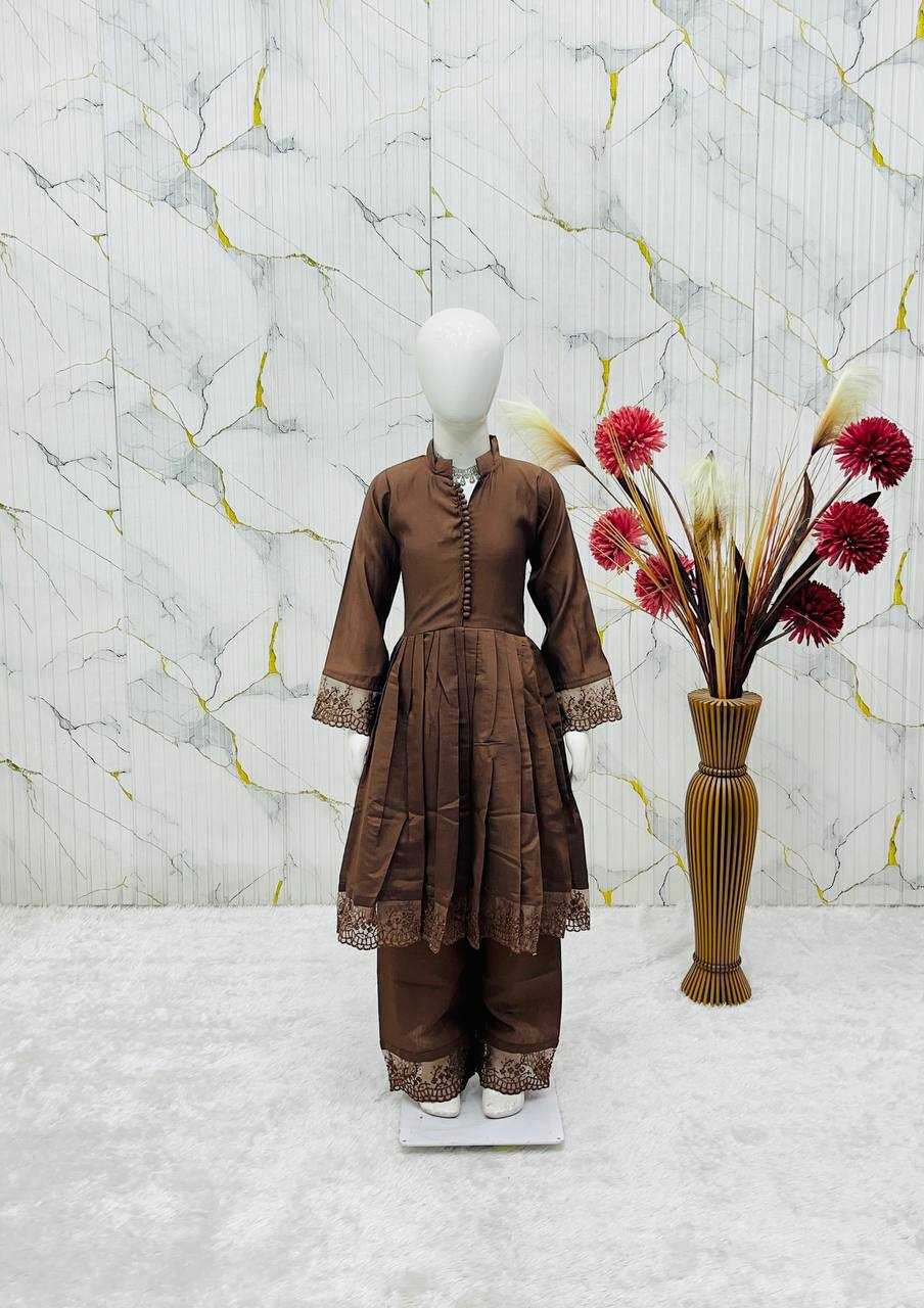 Heavy Roman Silk Kids Gown