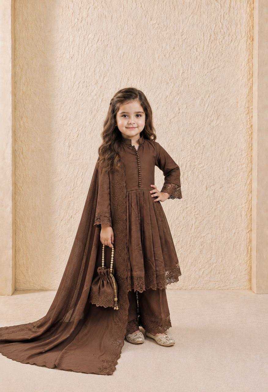 Heavy Roman Silk Kids Gown