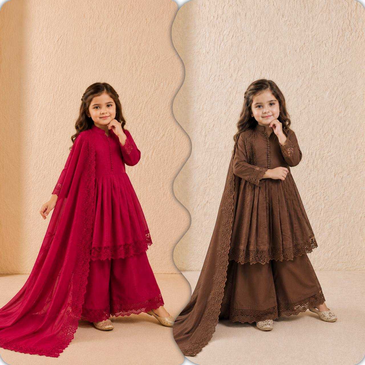 Heavy Roman Silk Kids Gown