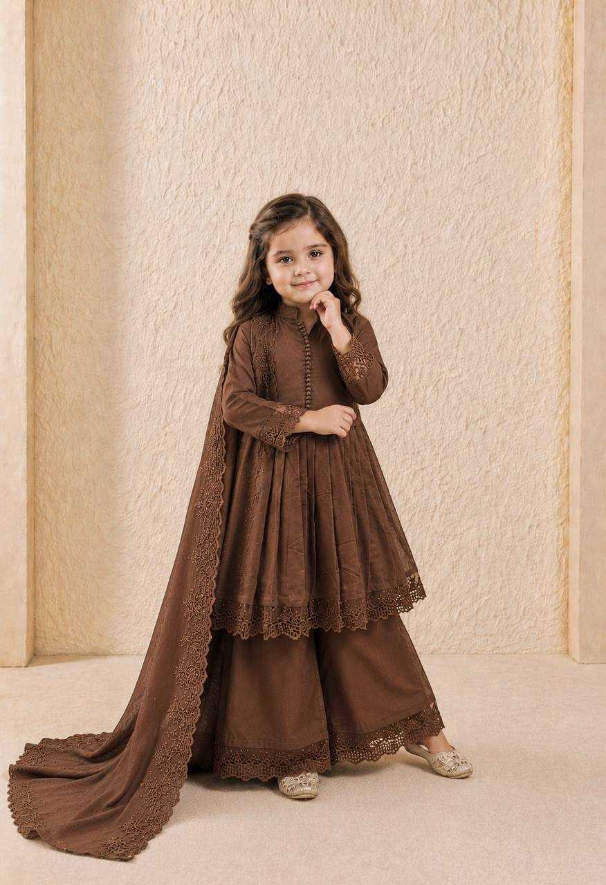 Heavy Roman Silk Kids Gown