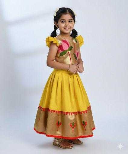 Paithani Silk Kids Lehenga