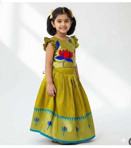 Paithani Silk Kids Lehenga