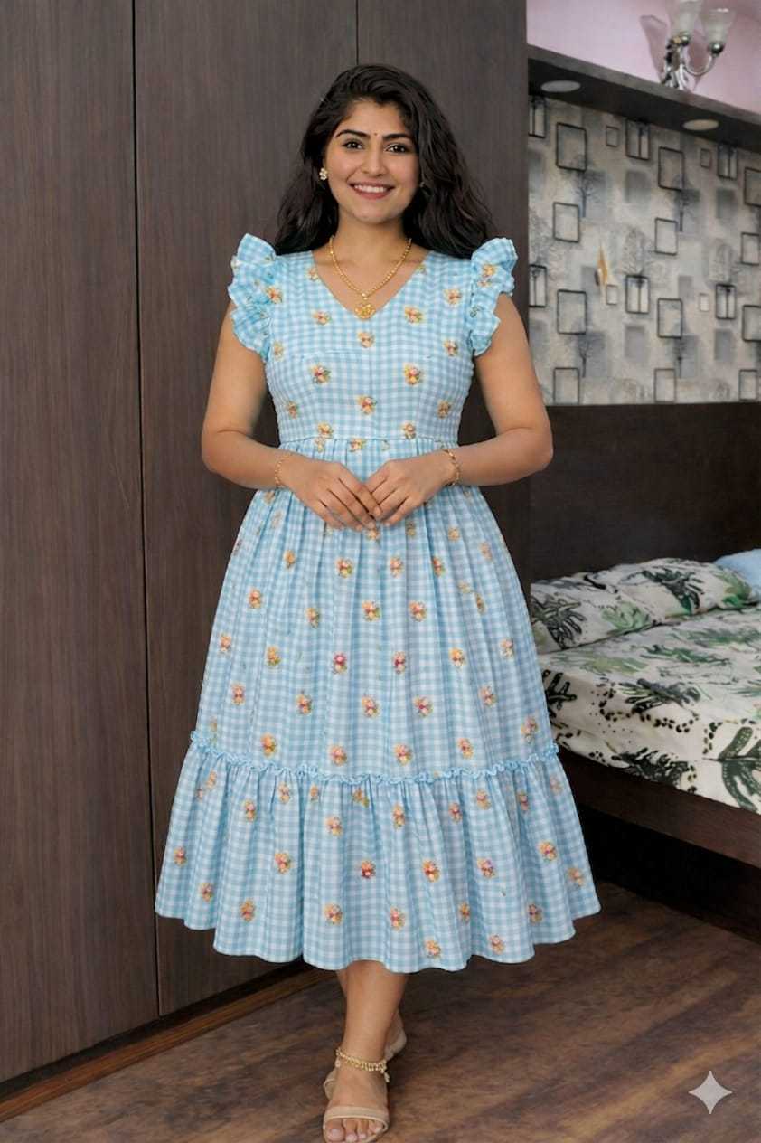 Anaya Soft Cotton Silk Kids Gown