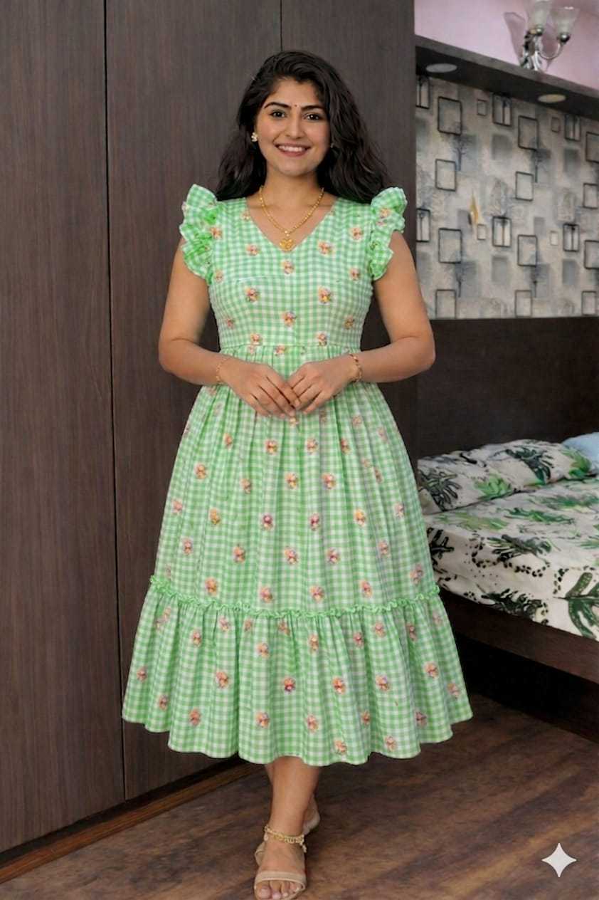 Anaya Soft Cotton Silk Kids Gown
