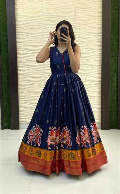 Dola Silk Printed Gown