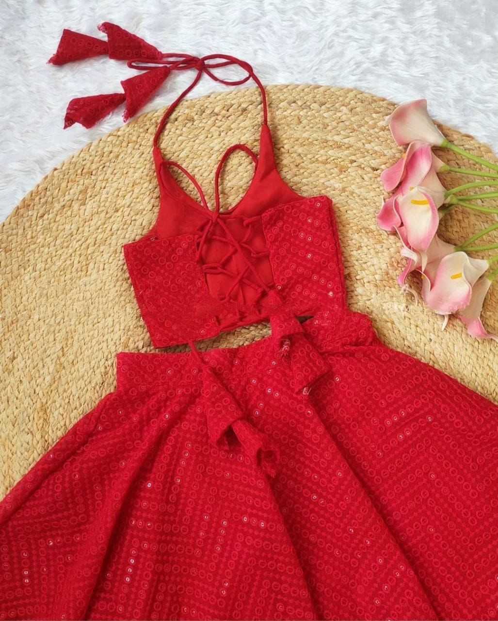 Faux Georgette Kids Lehenga