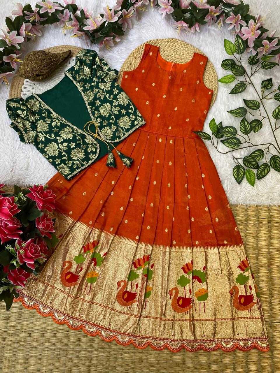 Ishita Tissue Silk Kids Gown