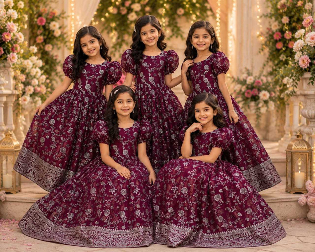 Kaira Dola Silk Kids Gown