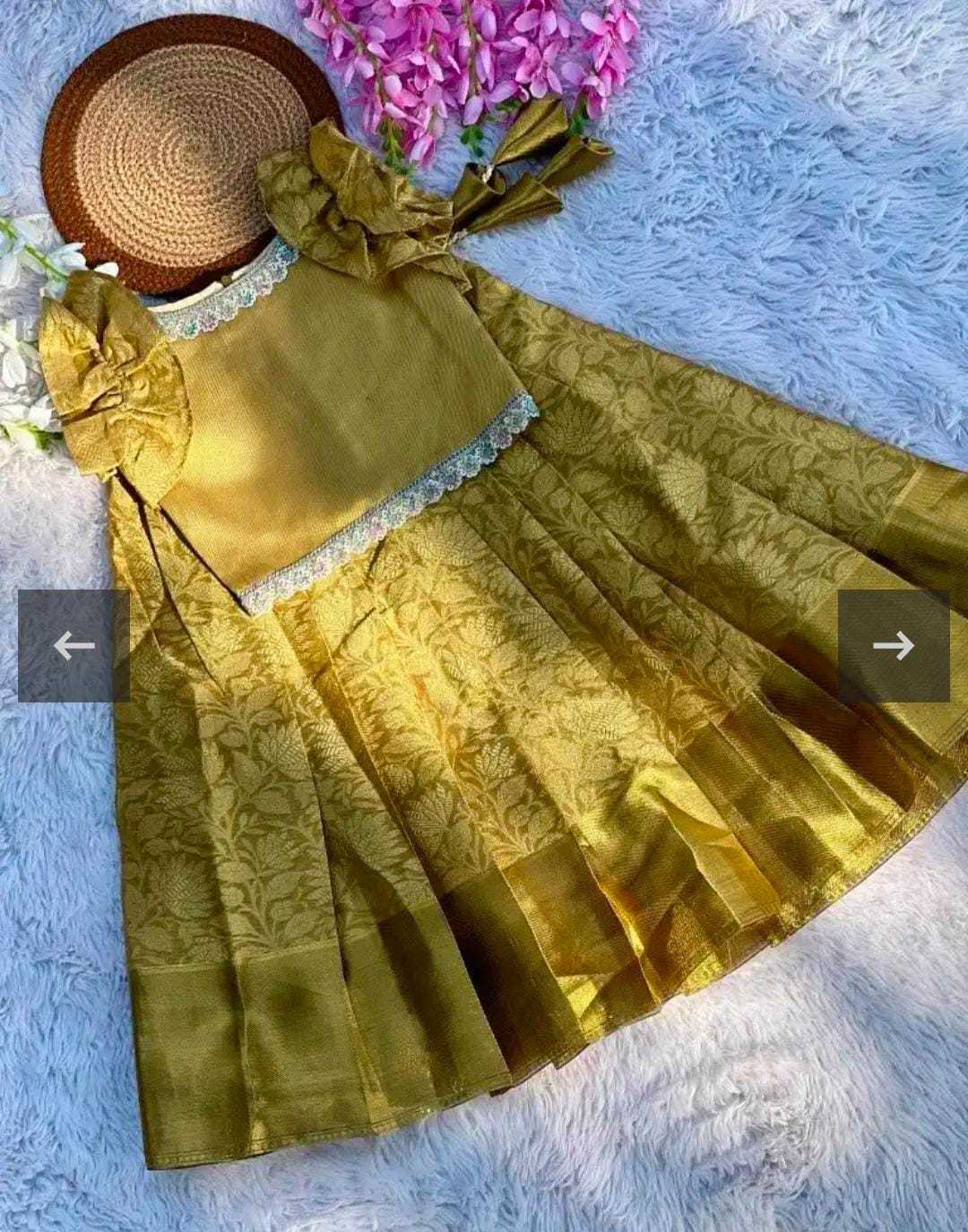 Kiara Kanjivaram Silk Kids Lehenga