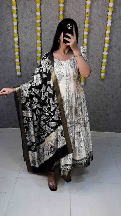 Lavanya Chanderi Cotton Printed Gown