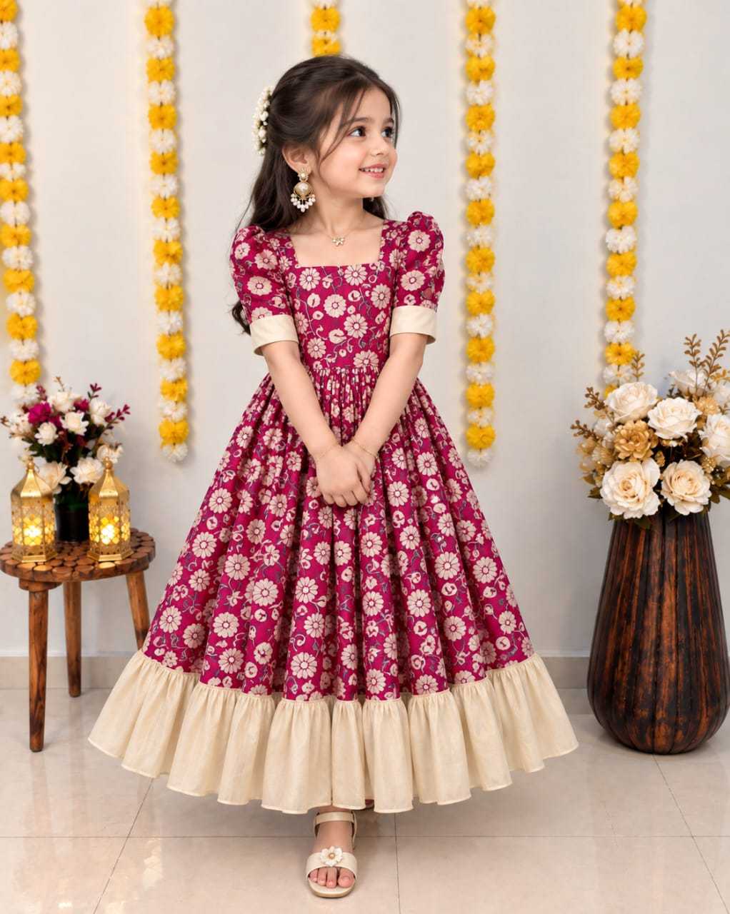 Niharika Soft Silk Kids Gown