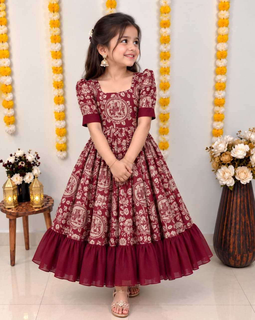 Niharika Soft Silk Kids Gown