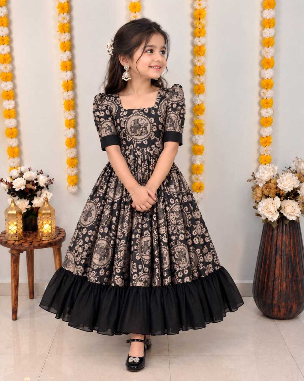 Niharika Soft Silk Kids Gown