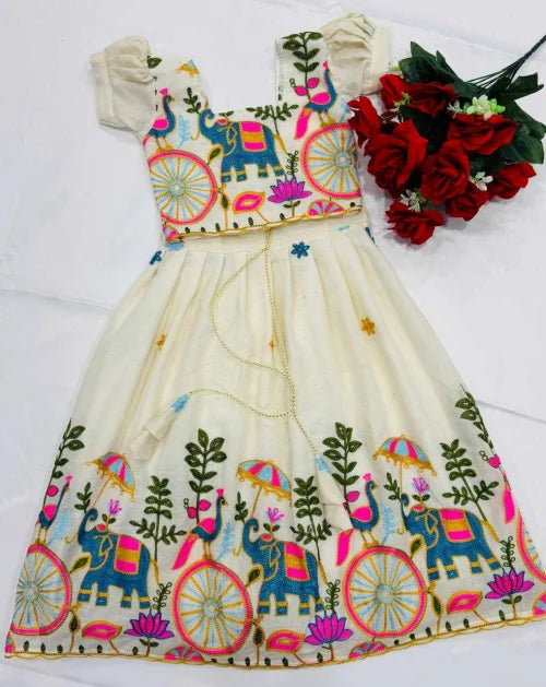 Pari Silk Cotton Kids Lehenga Choli