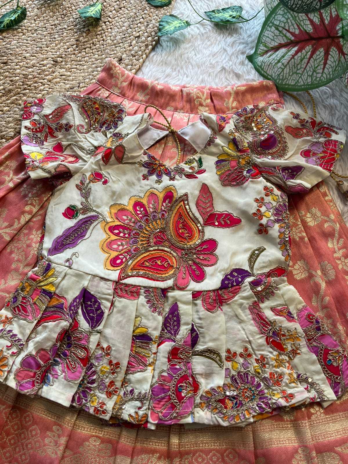 Tussar Silk Kids Designer Frock