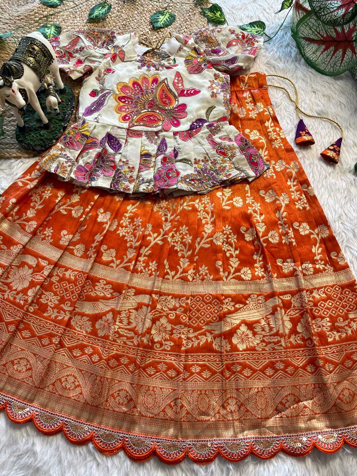 Tussar Silk Kids Designer Frock