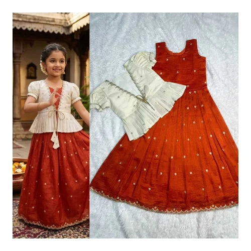Sujata Vichitra Silk Kids Gown